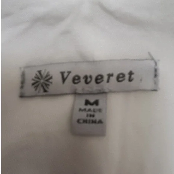 Bundle 2 Dresses Veveret White Tencel Button Front /I Heart It Black Flor Lace M - Picture 4 of 9